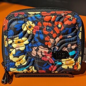 Lug Splits Compact RFID Wallet - Wildflower Black, NWT ✨DISCONTINUED!✨